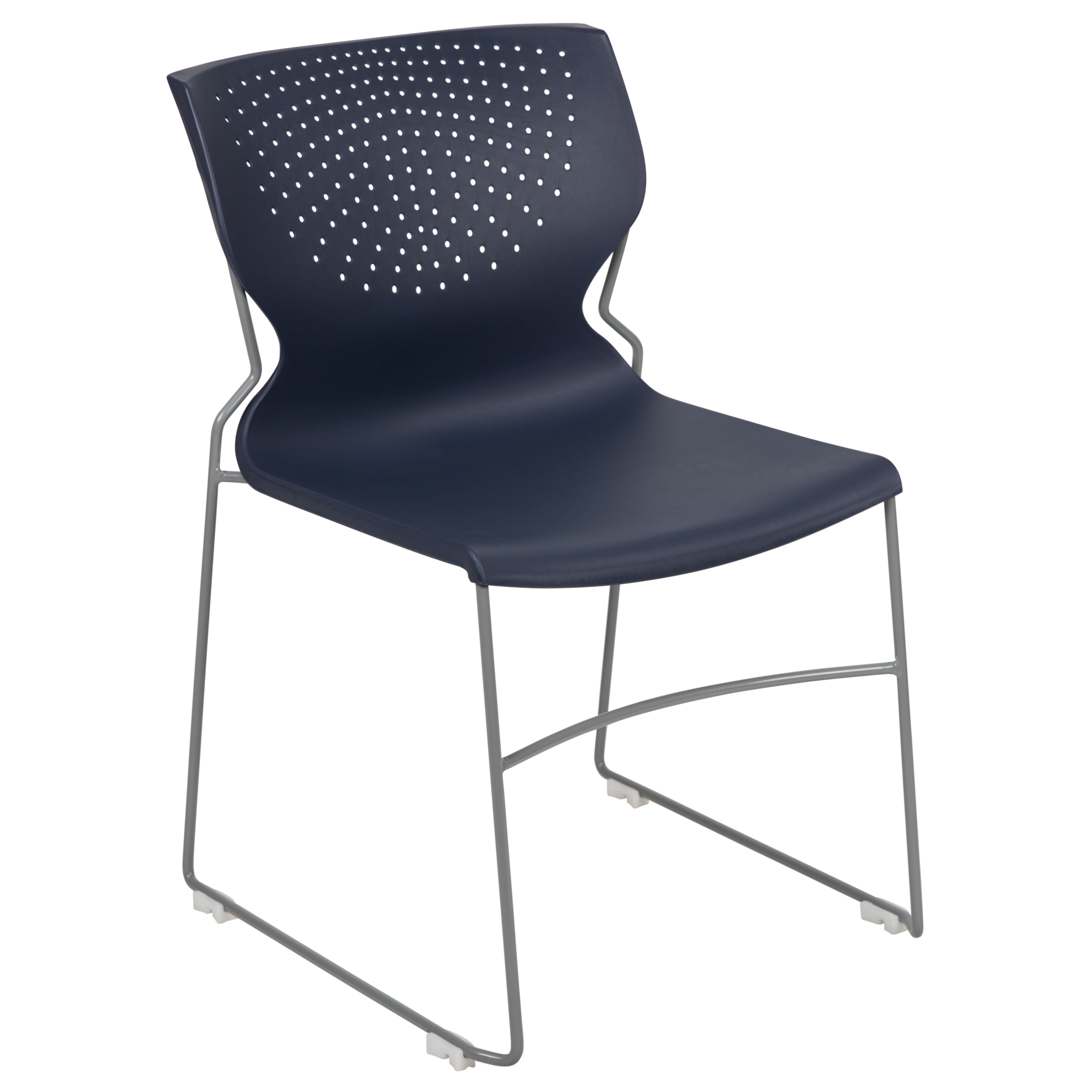 Flash Furniture, Navy Full Back Stack Chair with Gray Frame, Included (qty.) 1 Model# RUT438NY